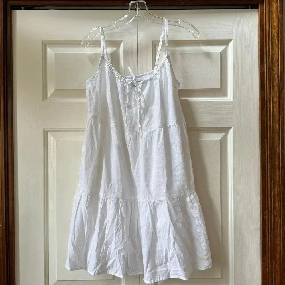 NWT Old Navy Tiered Clip Dot Summer Cami Mini Dress Pockets Women’s size Small - Picture 3 of 14